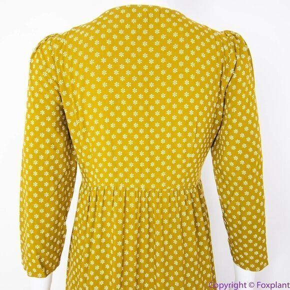NEW Madewell V-Neck Tiered Button-Front Midi Dress in Daisies Forever, 00 - Picture 4 of 16
